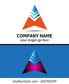 Success business arrow boost up vector logo icon 