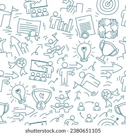 Success business career seamless pattern design.