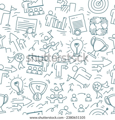 Success business career seamless pattern design.