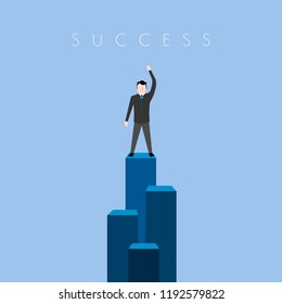 Success business concept image. Vector illustration design