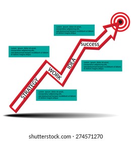 success in business design vector