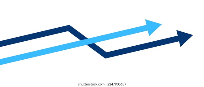 Success business financial arrow target background design template. Economy chart strategy growth concept.