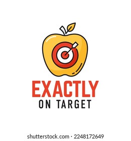 Success in business goals outline icon. Finance competition line sign or pictogram, company strategy outline vector icon or symbol. Market success simple sign with arrow hit bullseye target in apple