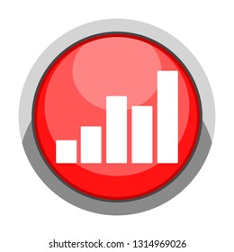 Success business graph on a button. Vector illustration design