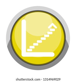 Success business graph on a button. Vector illustration design