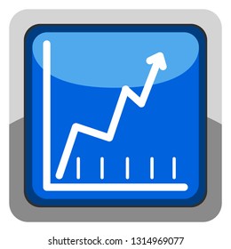 Success business graph on a button. Vector illustration design