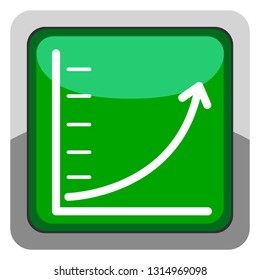 Success business graph on a button. Vector illustration design
