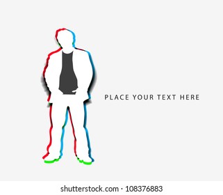 success business man, conceptual business vector illustration.