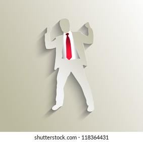 success business man, conceptual business vector illustration.