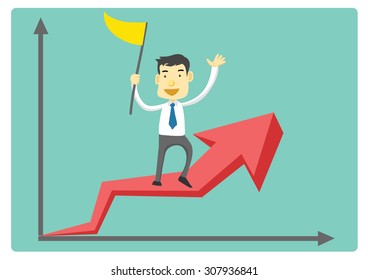 Success Business Man Vector Stock Vector (Royalty Free) 307936841 ...