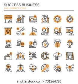 Success Business , Thin Line and Pixel Perfect Icons
