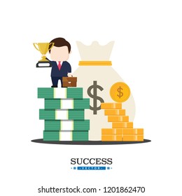Success of a businessman.