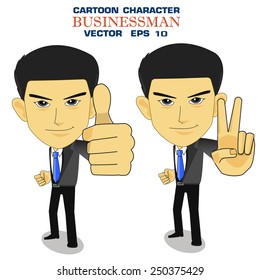 Success ,businessman cartoon  Character in vector