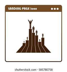 success in career development , concept, landing page icon