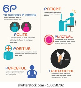 success in career, infographic.