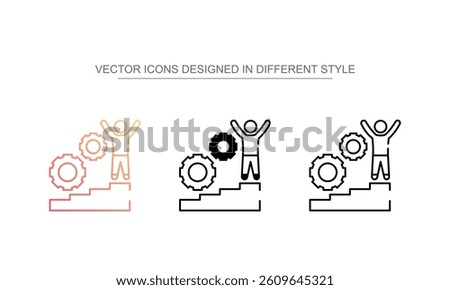 Success Catalyst icon design with white background stock illustration