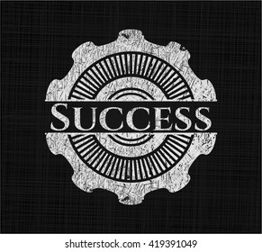 Success chalk emblem written on a blackboard