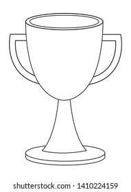 success champion competition trophy cartoon vector illustration graphic design