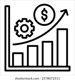 Success Chart Icon Element For Design