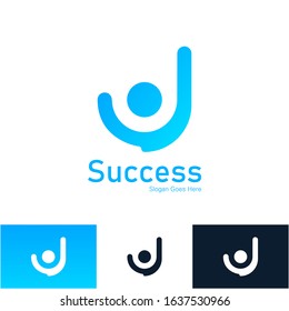 success chat thick conversation design logo people reach dream purpose goal breakthrough business progress Man Icon Element Template Adoption and community care teamwork
