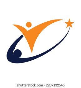Design-Vorlage für das Coaching von Logos erfolgreich