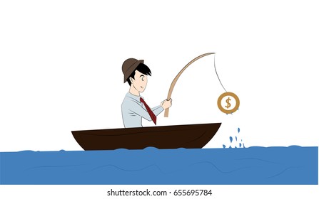 Success comes with trying. Business vector concept illustration