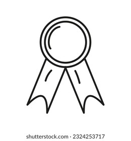 Erfolg. Das Konzept der Erreichung von Zielen und Ambitionen. Preise, Medaillen und Zertifikate. Doodle-Stil. Vektorgrafik.