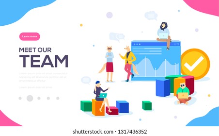 Success concept banner. Can use for web banner, infographics. Flat isometric vector hero images illustration. Isolated charts and graphics on white background