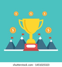 Success concept banner. Can use for web banner, info graphics, hero images