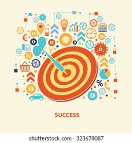 Success concept design on old background,clean vector
