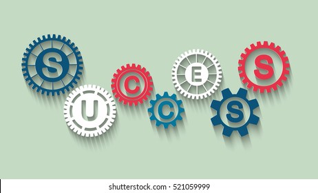 success concept with gears