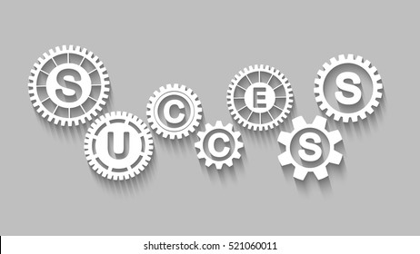 success concept with gears