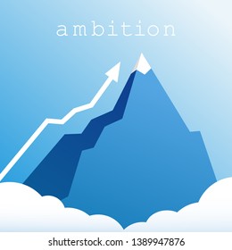 Success concept illustration. Overcoming difficulties.
