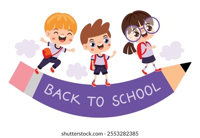 Success Concept With Kids And Pencil