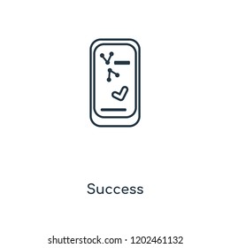 Success concept line icon. Linear Success concept outline symbol design. This simple element illustration can be used for web and mobile UI/UX.