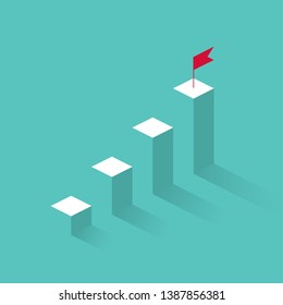 Success concept made by graph columns.