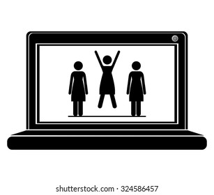Success concept with pictogram design, vector illustration eps 10
