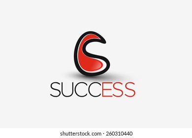 Success concept related logo design on white background