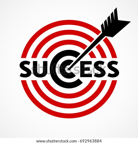Success concept with target and arrow. Eps8. RGB. Global colors