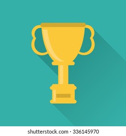 Success concept with trophy design, vector illustration 10 eps graphic.