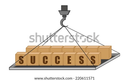 Success Concept - Vector Character Cartoon Illustration