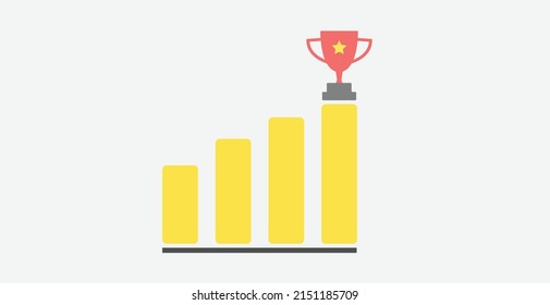 Success concept vector illustration. winner symbol modern design vector illustration.