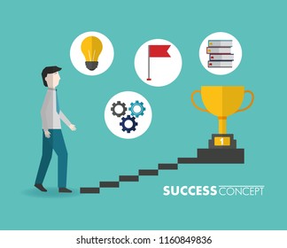 success concept winner card