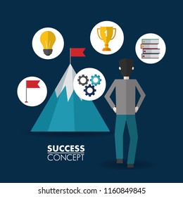 success concept winner card