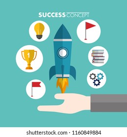 success concept winner card