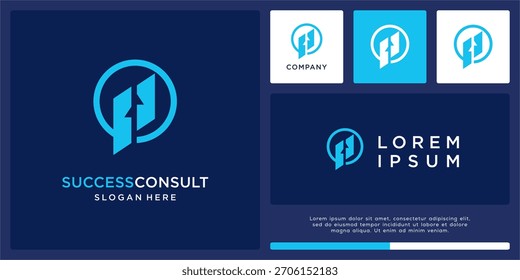 Success consult logo design with arrow up