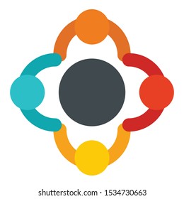 Success coworking logo. Flat illustration of success coworking vector logo for web design