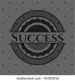 Success dark emblem. Retro