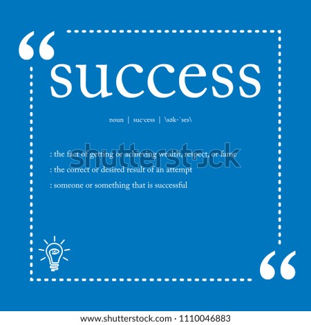 Success definition spelling