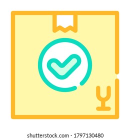 success delivered box color icon vector. success delivered box sign. isolated symbol illustration